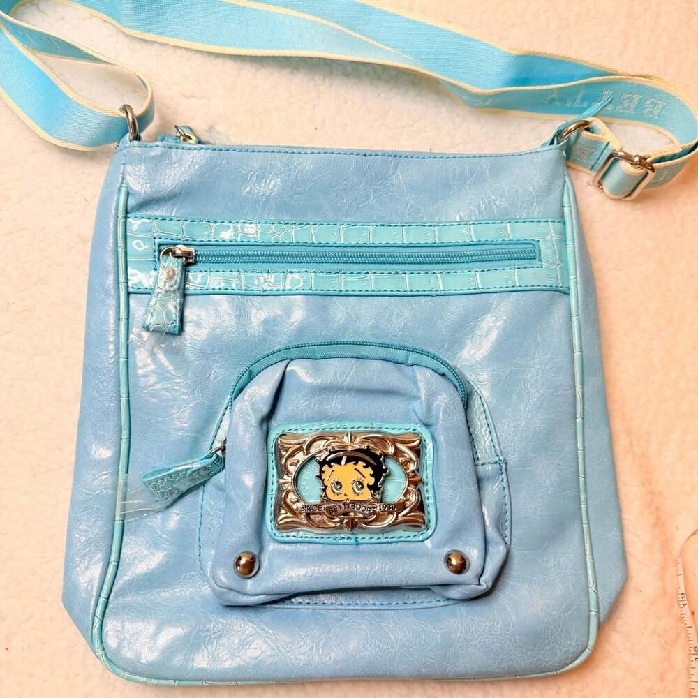Betty Boop Blue Crossbody Bag